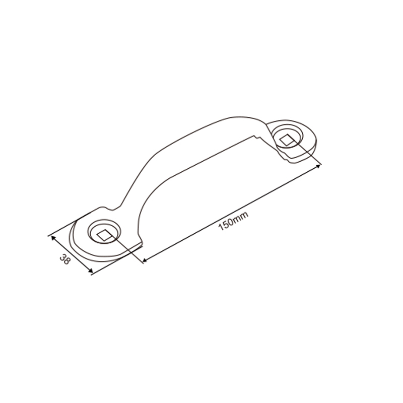 Steel Garage Door Handle | Durable Exterior Grip – Model WT-L80026