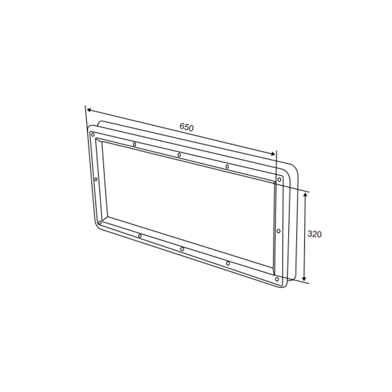 Industrial Black Acrylic Window | Heavy-Duty Garage & Industrial Door Window – Model WT-W110001