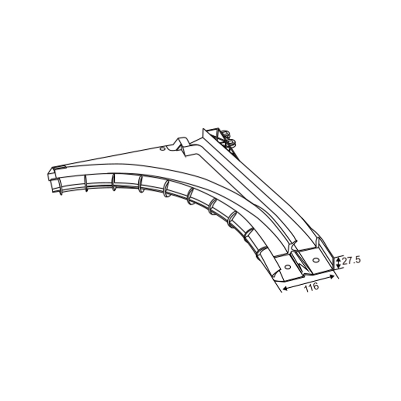 Nylon Curve Track | Low-Noise Sectional Door Rail &ndash; Model WT-T50006