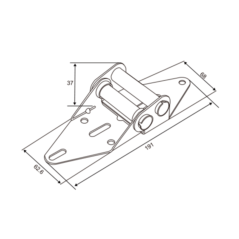 Galvanized Steel Hinge #2 for Sectional Garage Door | 14 GA Durable Frame Connector – Model WT-T60013