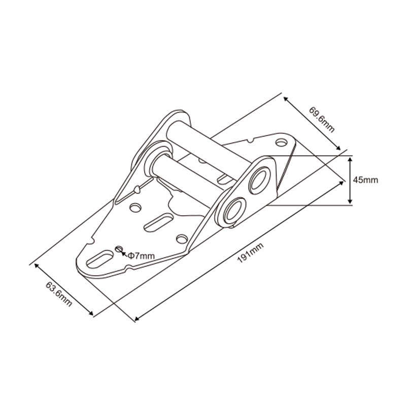Galvanized Hinge #3 | Treated-Steel Linkage for Sectional Door Panels – Model WT-T60008
