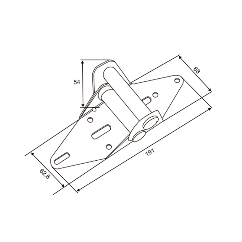 Galvanized Steel Hinge #4 for Sectional Garage Door | 14 GA Reinforced Panel Link – Model WT-T60015