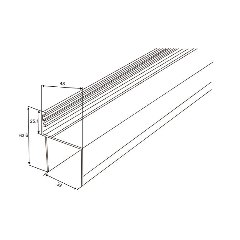 Aluminum Profile for Pass Door | Threshold & Frame Profile – Model WT-P13006