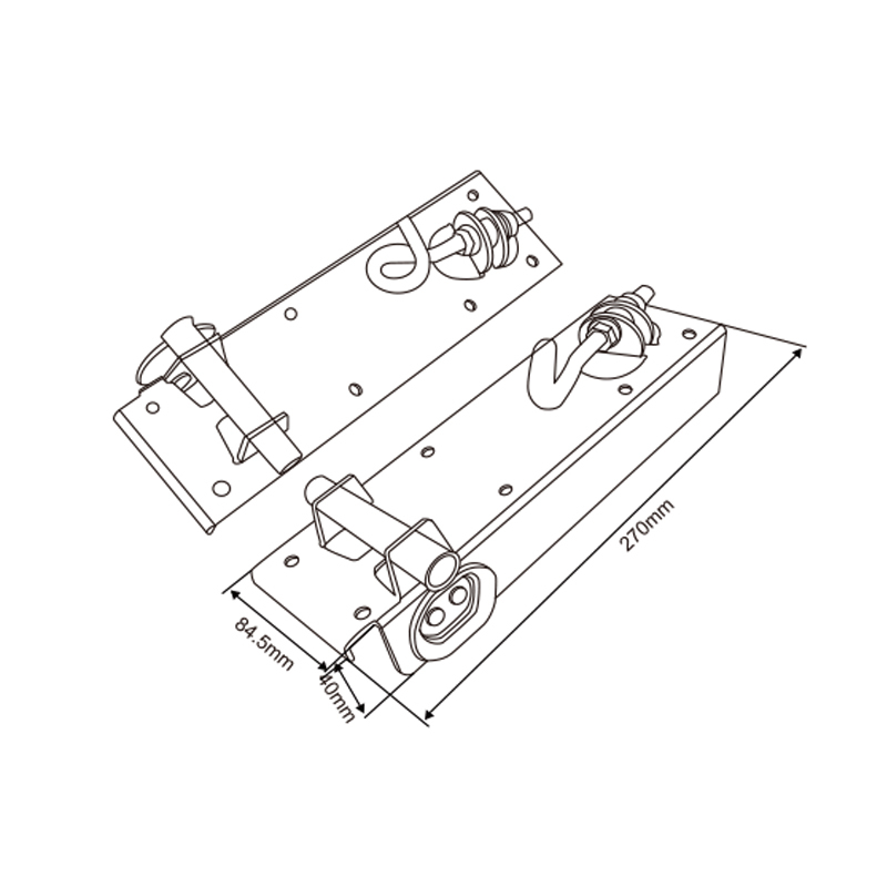 Industrial Adjustable Bottom Bracket | Reinforced Heavy-Duty Mount – Model WT-40019