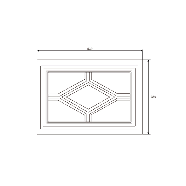 Garage Door White Decorative Window | Premium Decorative Window – Model WT-W110006