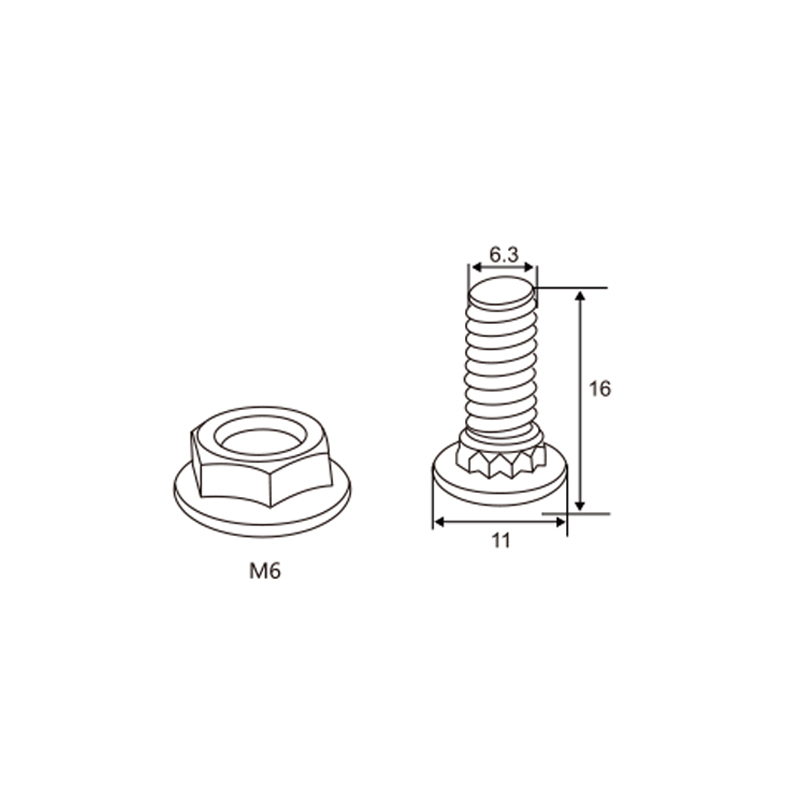 Carriage Bolt 6×16 mm (Alternate) | Reinforced Garage Door Bolt – Model WT-C12019