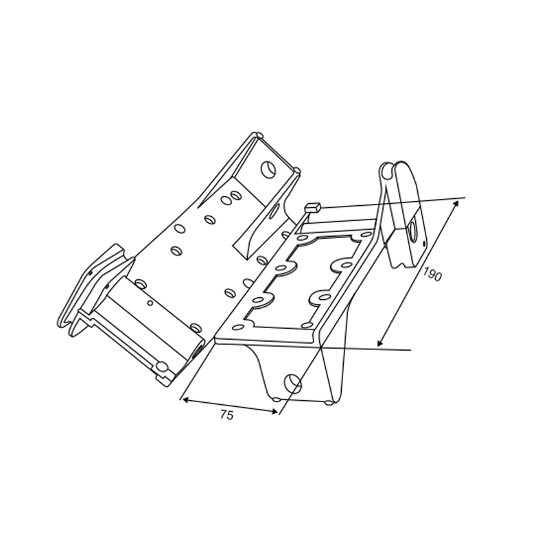 Aluminum Adjustable Bottom Bracket | Corrosion-Resistant Garage Door Support – Model WT-40020