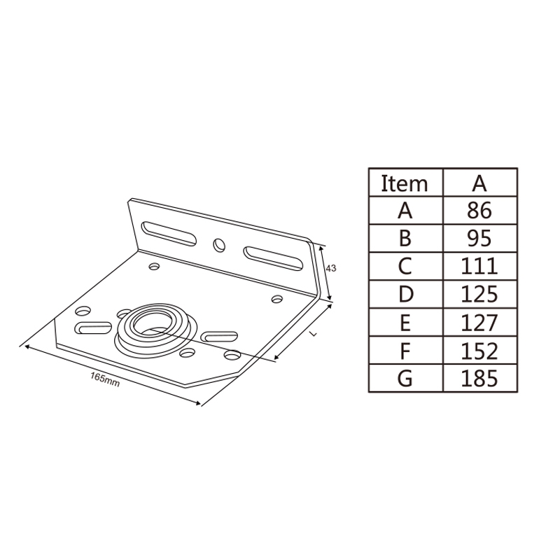 Bearing Bracket with Integrated Bearing | Heavy-Duty Garage Door Shaft Support – Model WT-B30001