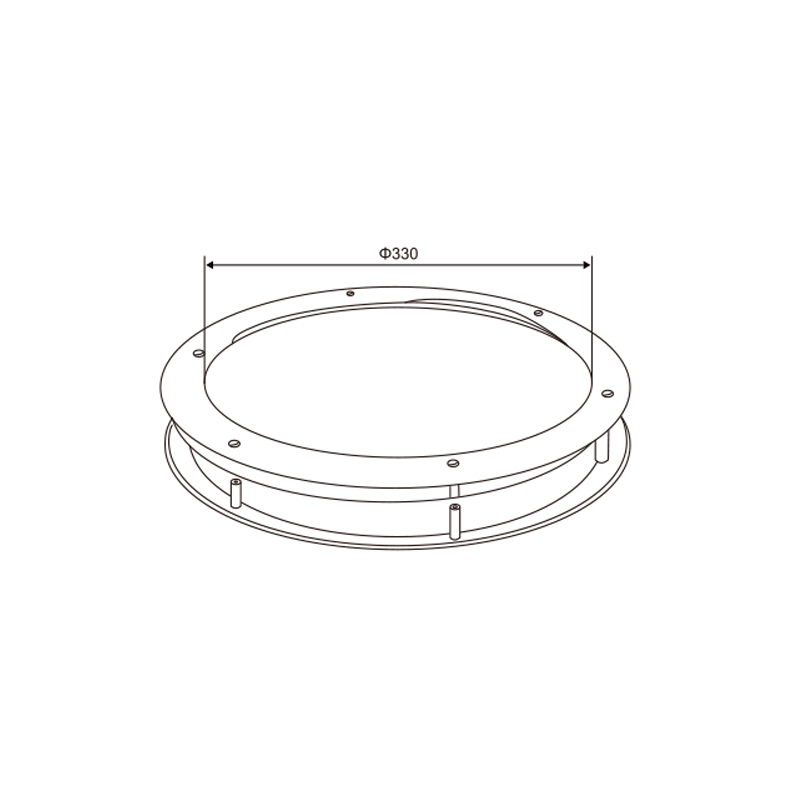 Garage Door Round Window | Circular Glass-Framed Window – Model WT-W110007
