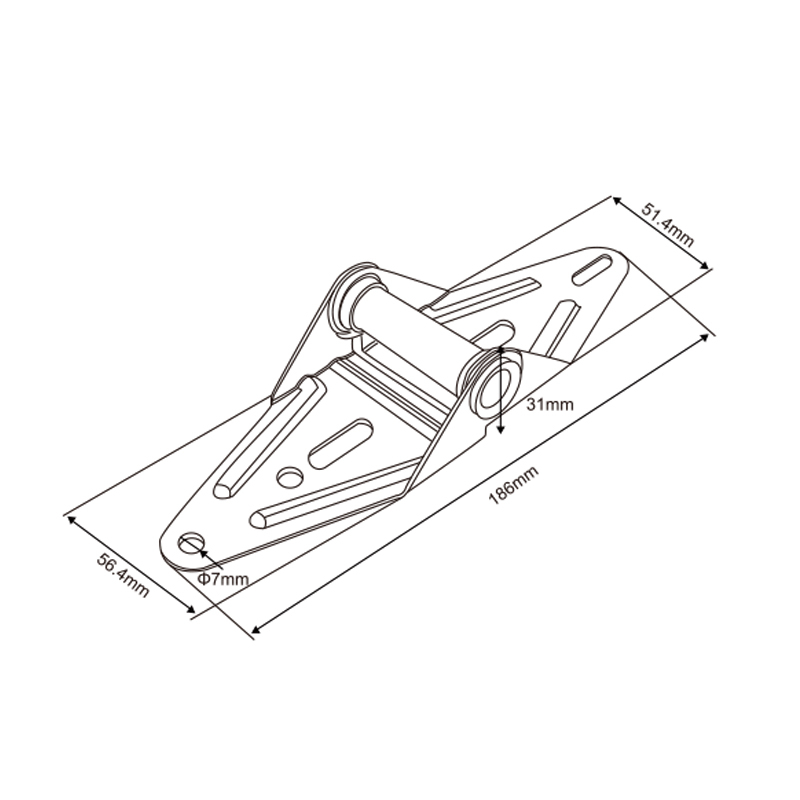 Garage Door Hinge #1 | Steel Assembly for Sectional Panels – Model WT-T60001